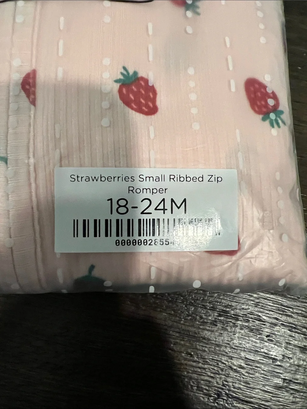 Brave Little Ones Pink Strawberry Print Footie
